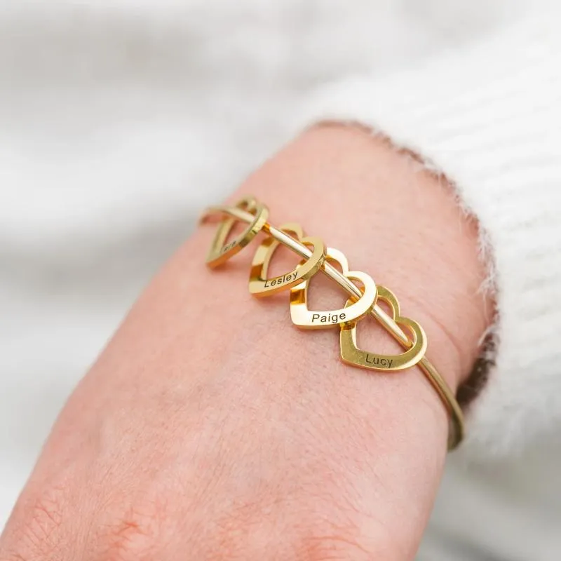 Personalized Design Charms Bangle Bracelet