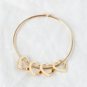 Personalized Design Charms Bangle Bracelet