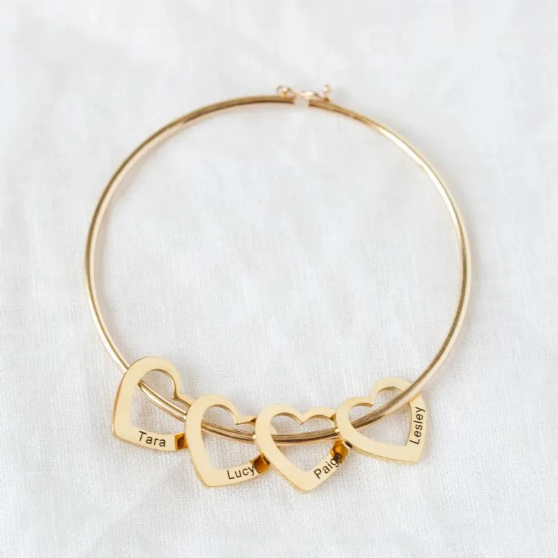 Personalized Design Charms Bangle Bracelet