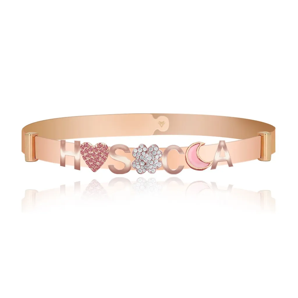 Personalized Multi Charms Clip On Bangle