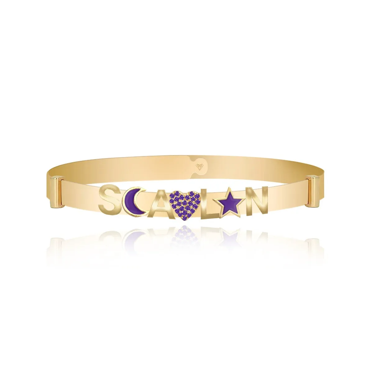 Personalized Multi Charms Clip On Bangle