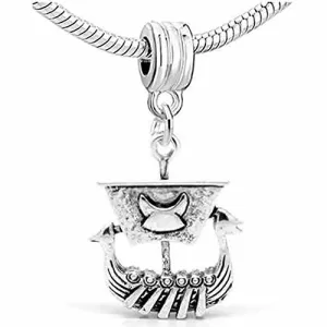 Pirate Ship Dangle Charm Bead For Snake Charm Bracelet