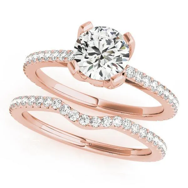 Pompeia Round Center Stone Diamond U Shaped 4 Prong Crown High Shoulders Ring