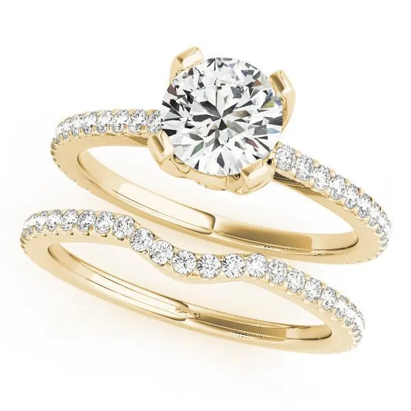 Pompeia Round Center Stone Diamond U Shaped 4 Prong Crown High Shoulders Ring