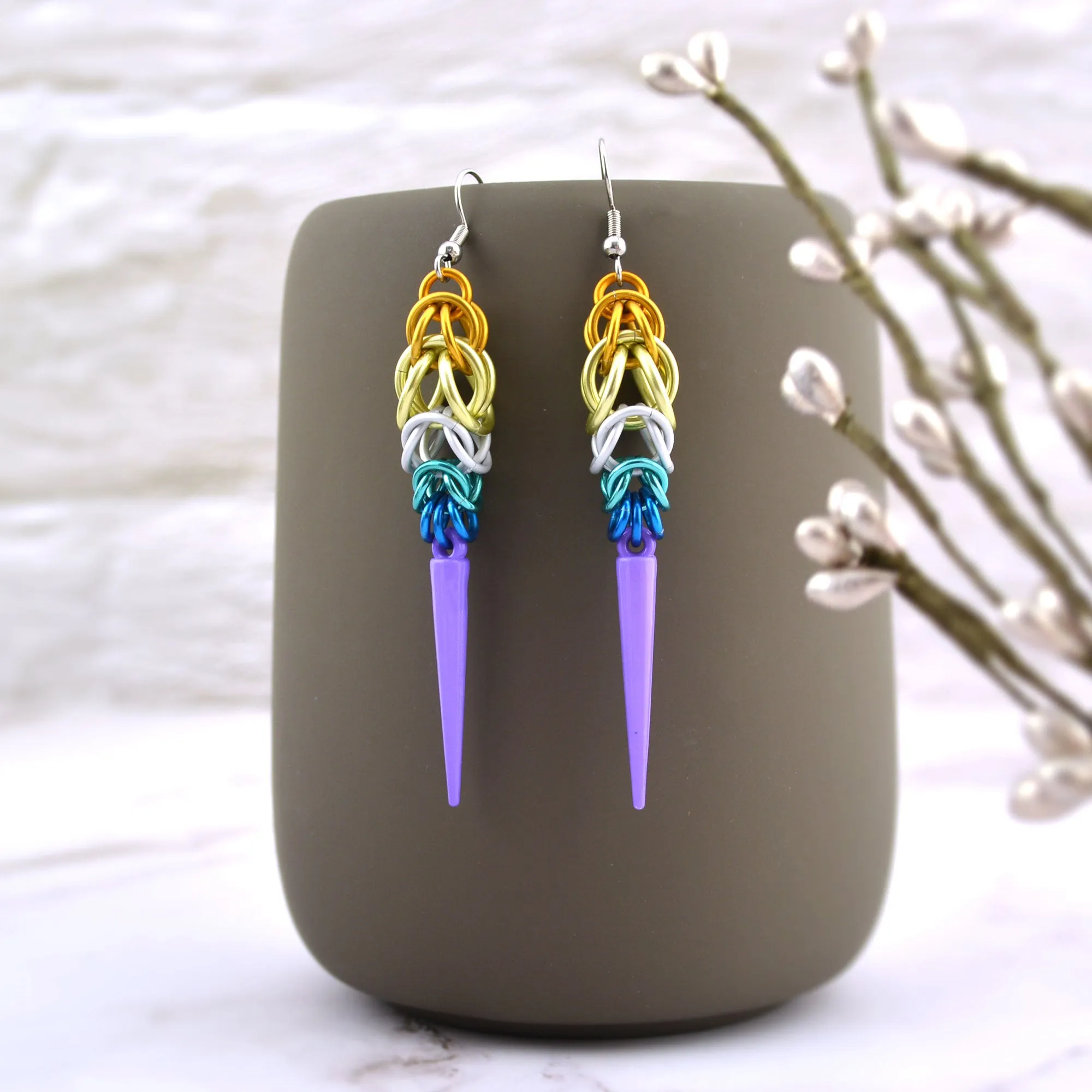 Pride Spike Earrings - Choose Your Flag