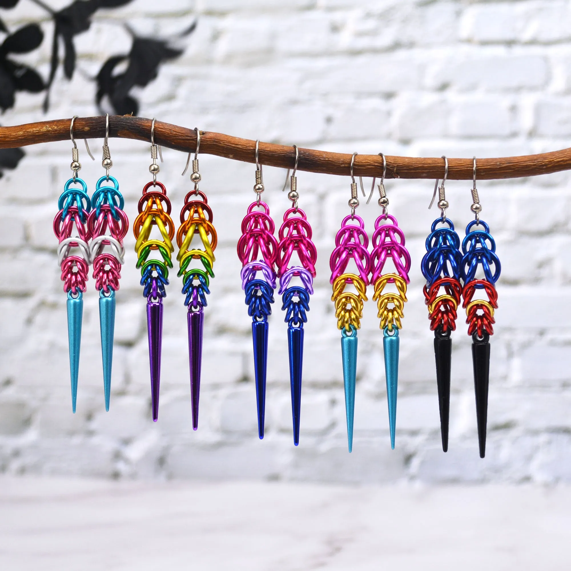 Pride Spike Earrings - Choose Your Flag