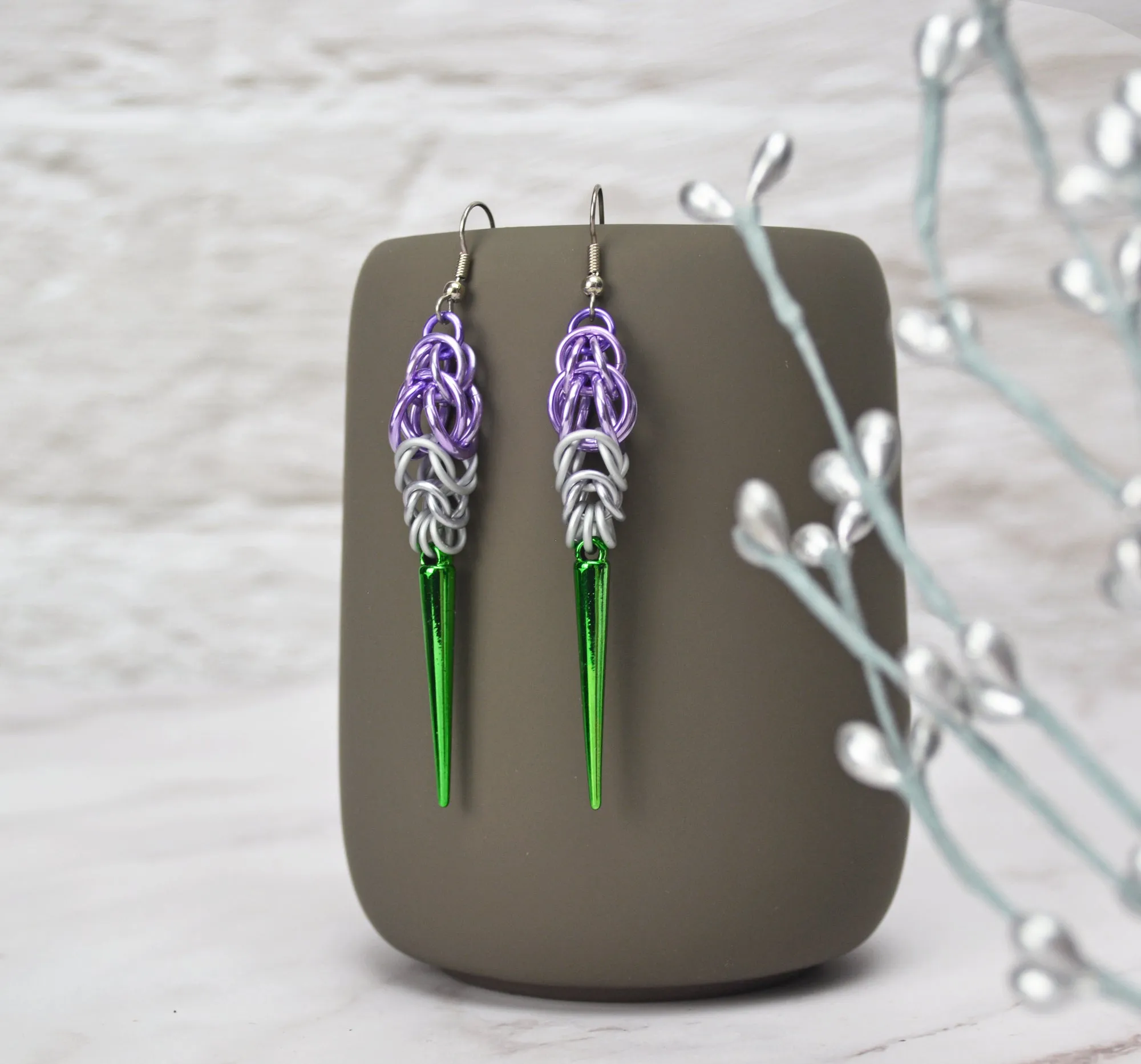 Pride Spike Earrings - Choose Your Flag