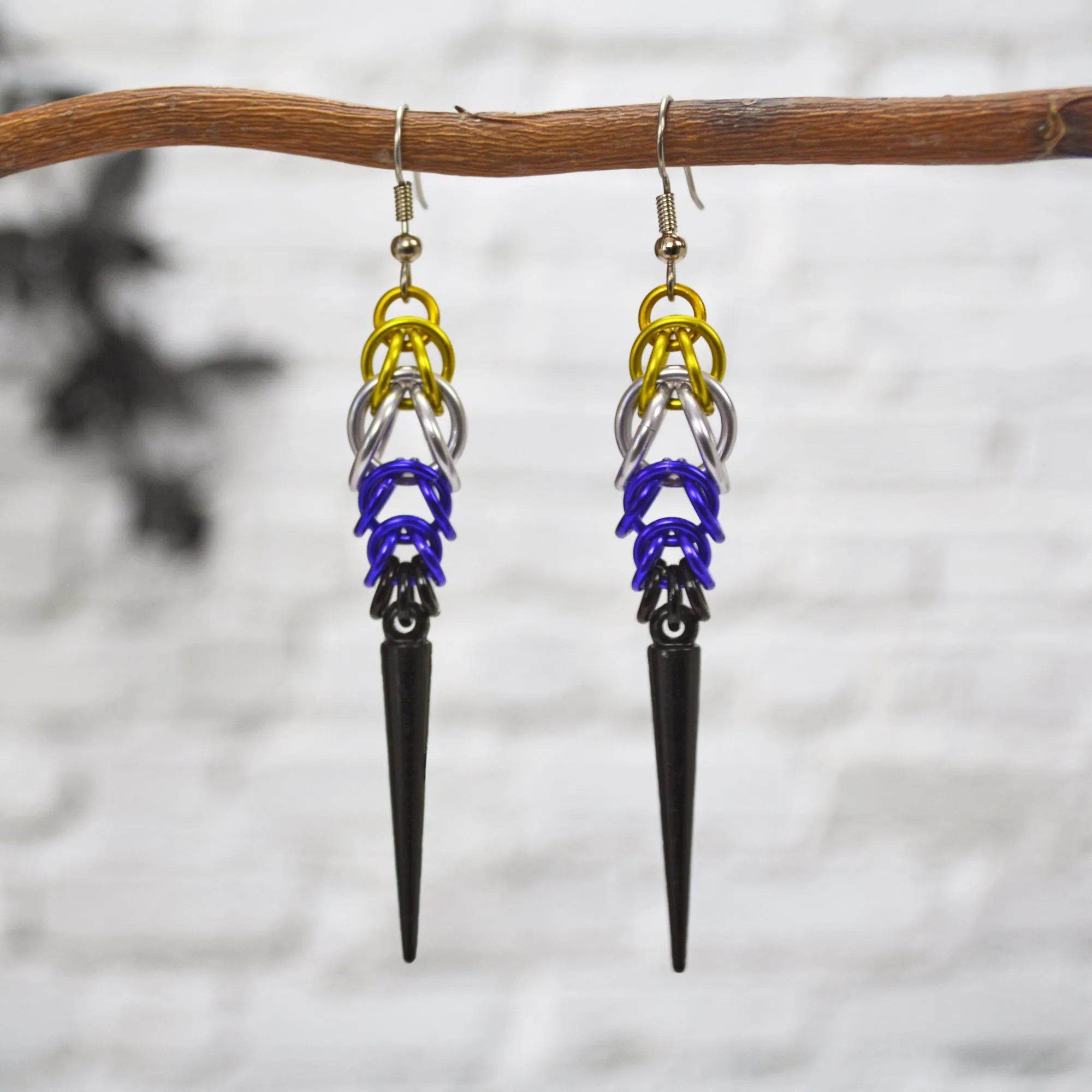 Pride Spike Earrings - Choose Your Flag