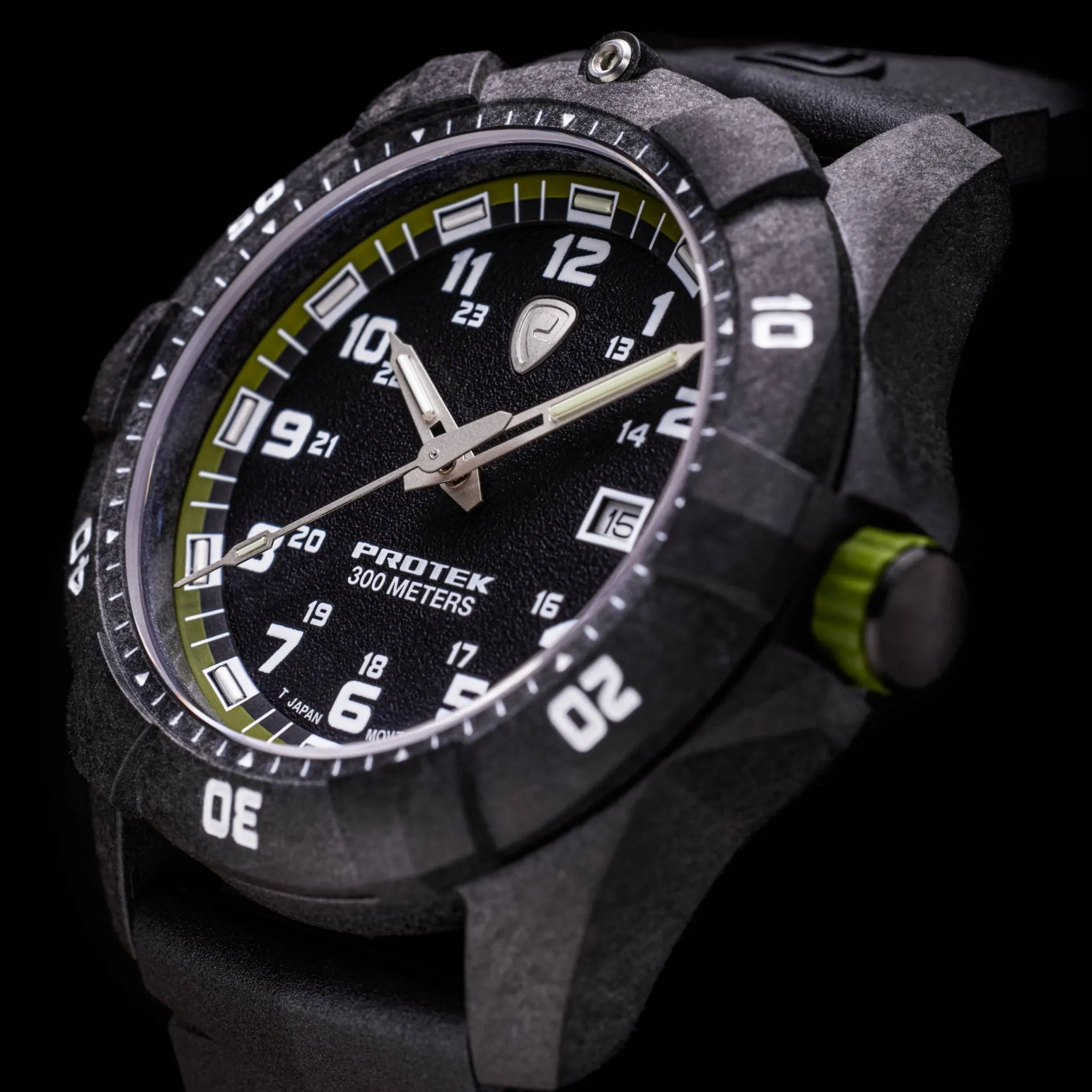 ProTek Carbon Dive 1000 Series Tritium Black Green