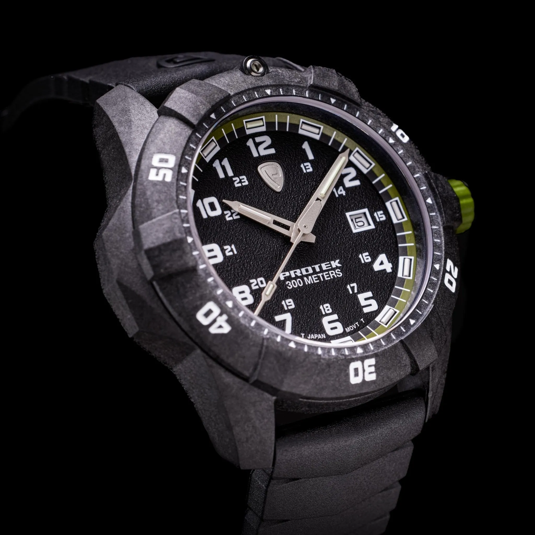 ProTek Carbon Dive 1000 Series Tritium Black Green
