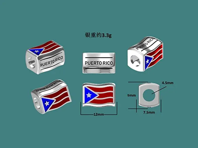 Puerto Rico Flag Country Bead Charm