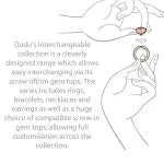 Qudo London 8mm Silver Topper - Rose Opal