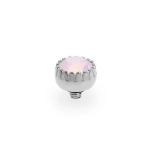 Qudo London 8mm Silver Topper - Rose Opal