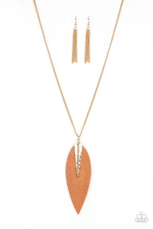 Quill Quest Gold Paparazzi Necklace