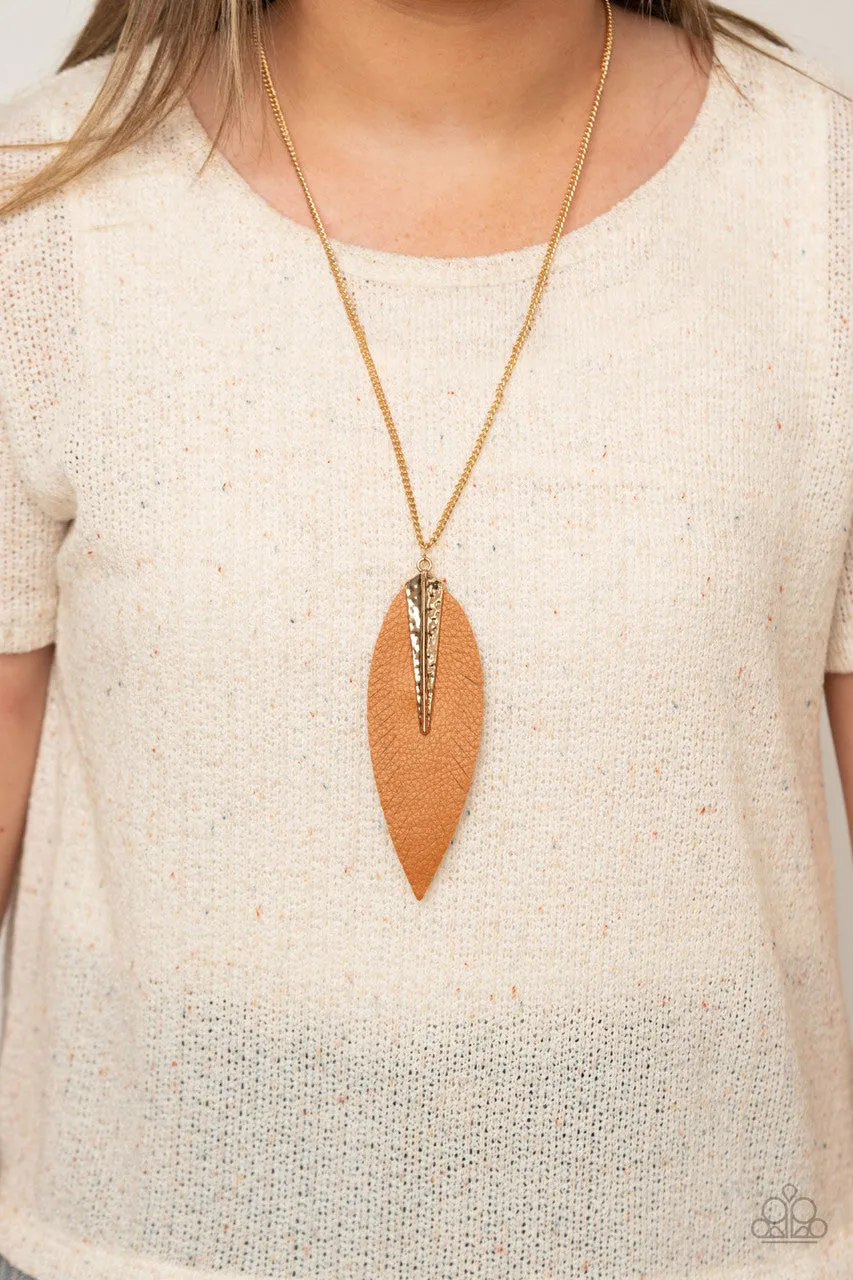 Quill Quest Gold Paparazzi Necklace