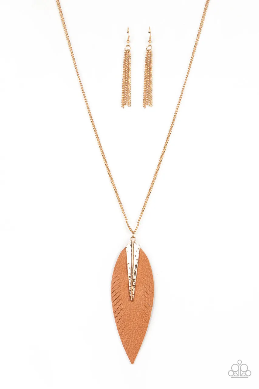 Quill Quest Gold Paparazzi Necklace