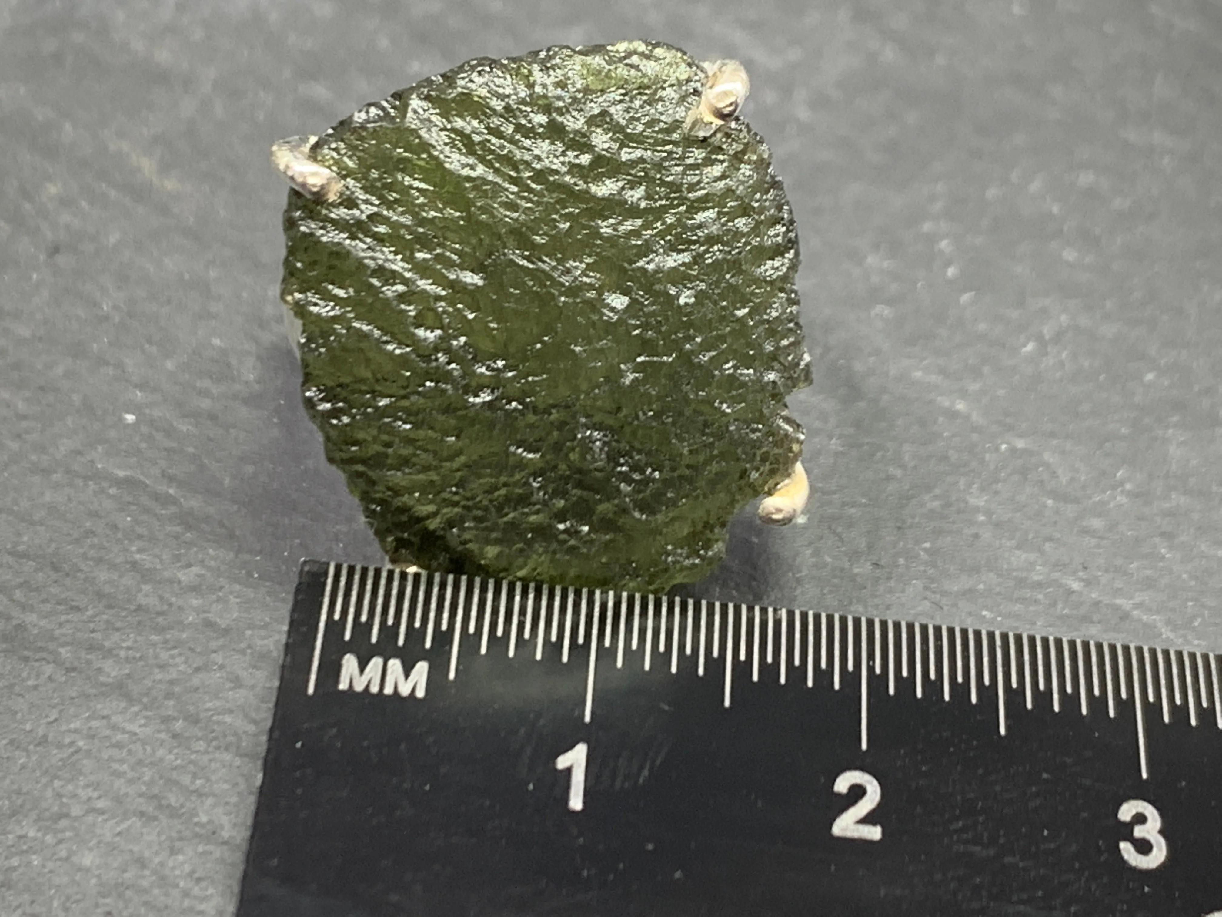 "Antares" Ring with Rough Moldavite 5.75 US