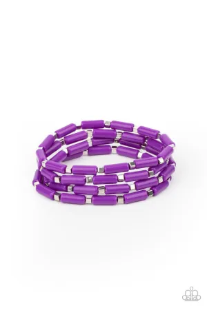 Radiantly Retro Purple Paparazzi Bracelet