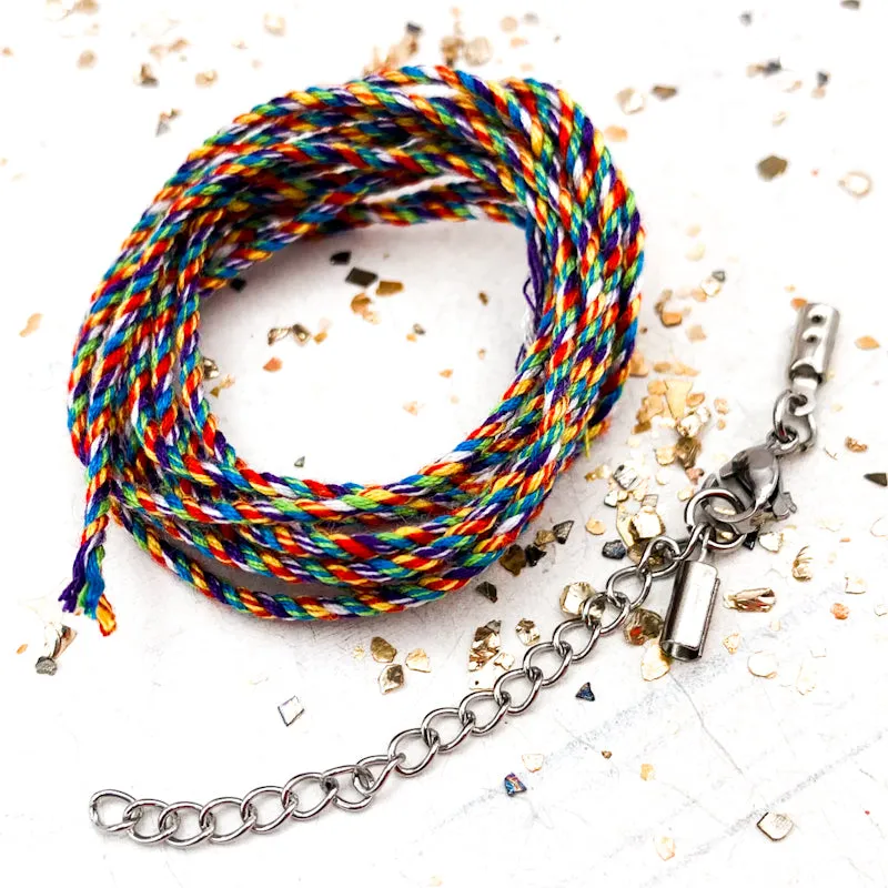 Rainbow in the Sky 1.2mm Braided Cord Necklace Kit - Paris Find!