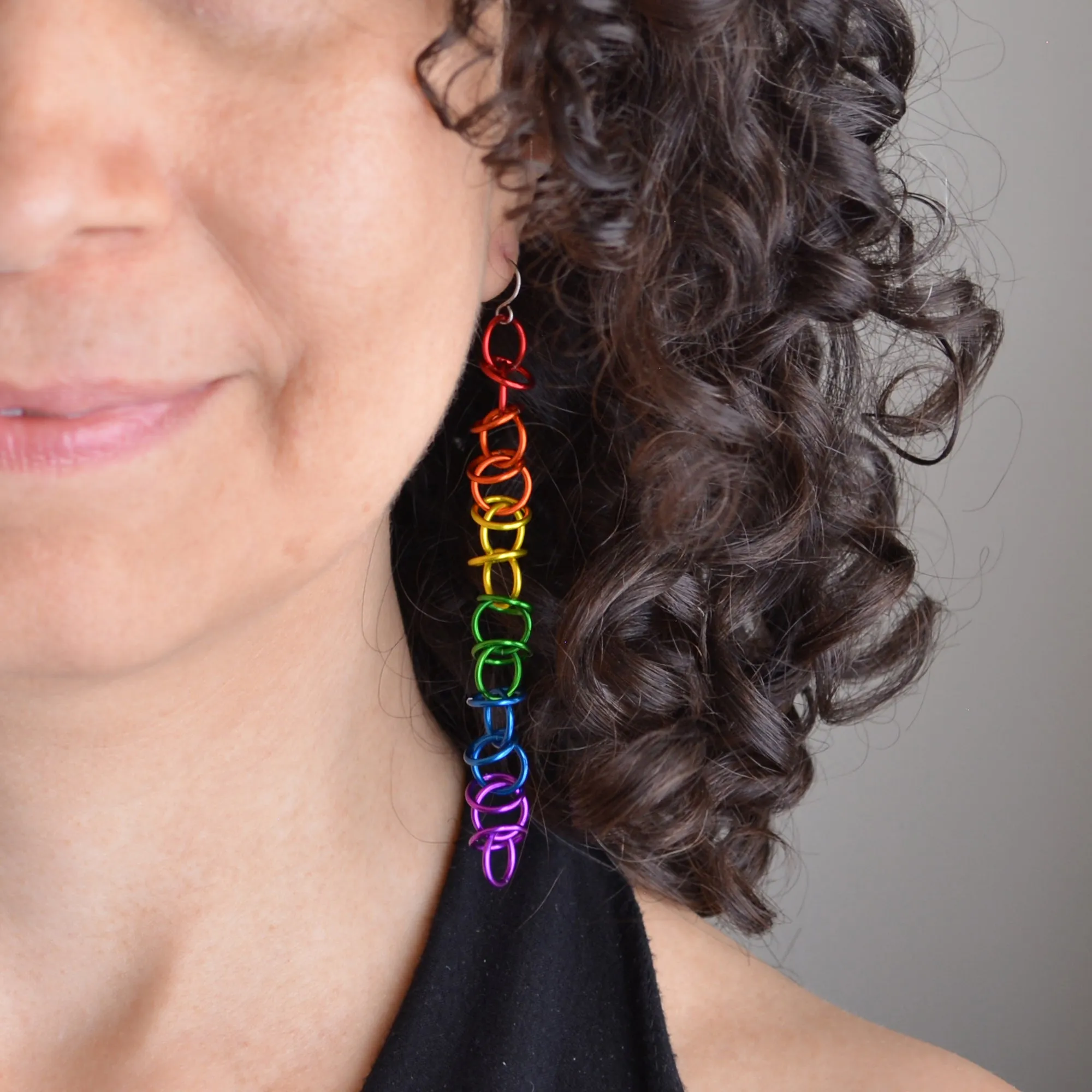 Rainbow Pride - Long Orbital Earrings