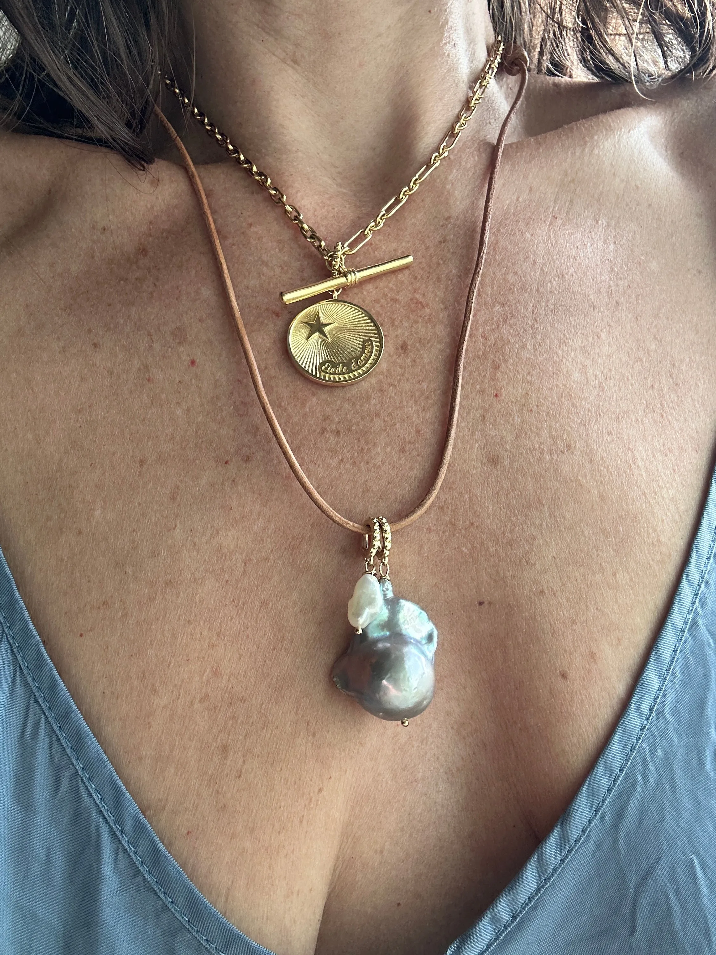 Relic Charm Necklace: Pearl