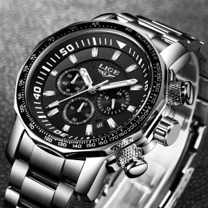 Relogio Masculino 2018 LIGE Mens Watches Top Brand Luxury Fashion Quartz Clock Men's All Steel Waterproof Sport Military Watch