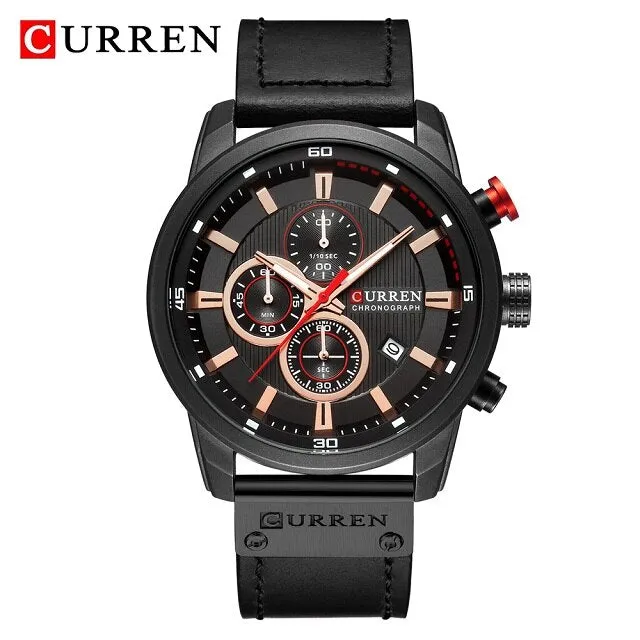 Reloj CURREN 8291 Watch Men Chronograph Mens Sport Watches Leather Military Quartz Watch Waterproof Male Clock Relogio Masculino