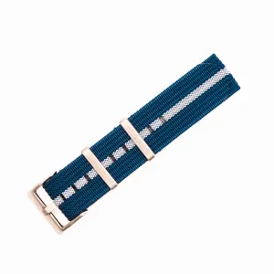 Ribbed Single-Pass - Blue & White