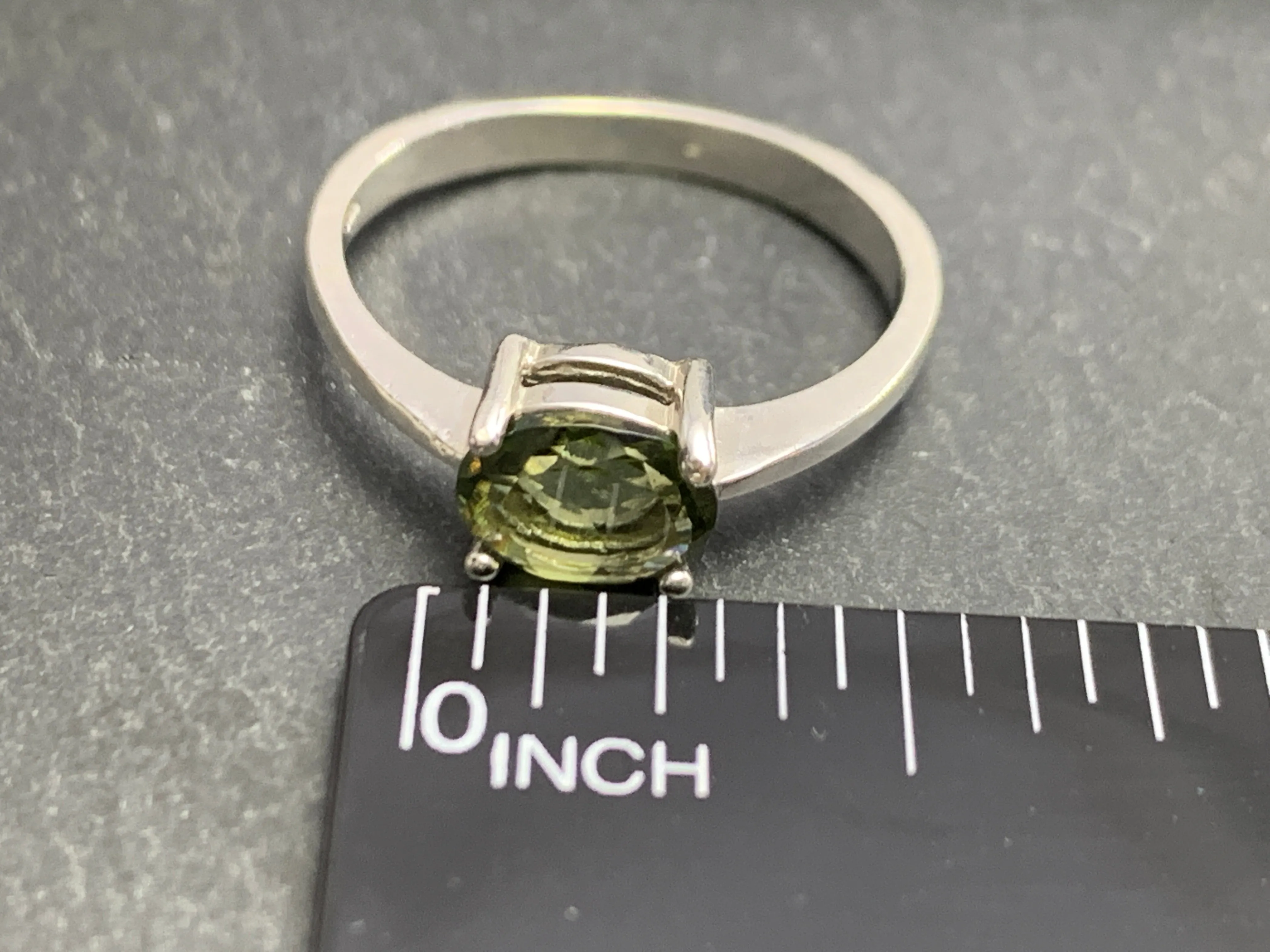 Ring with Moldavite 5x7mm