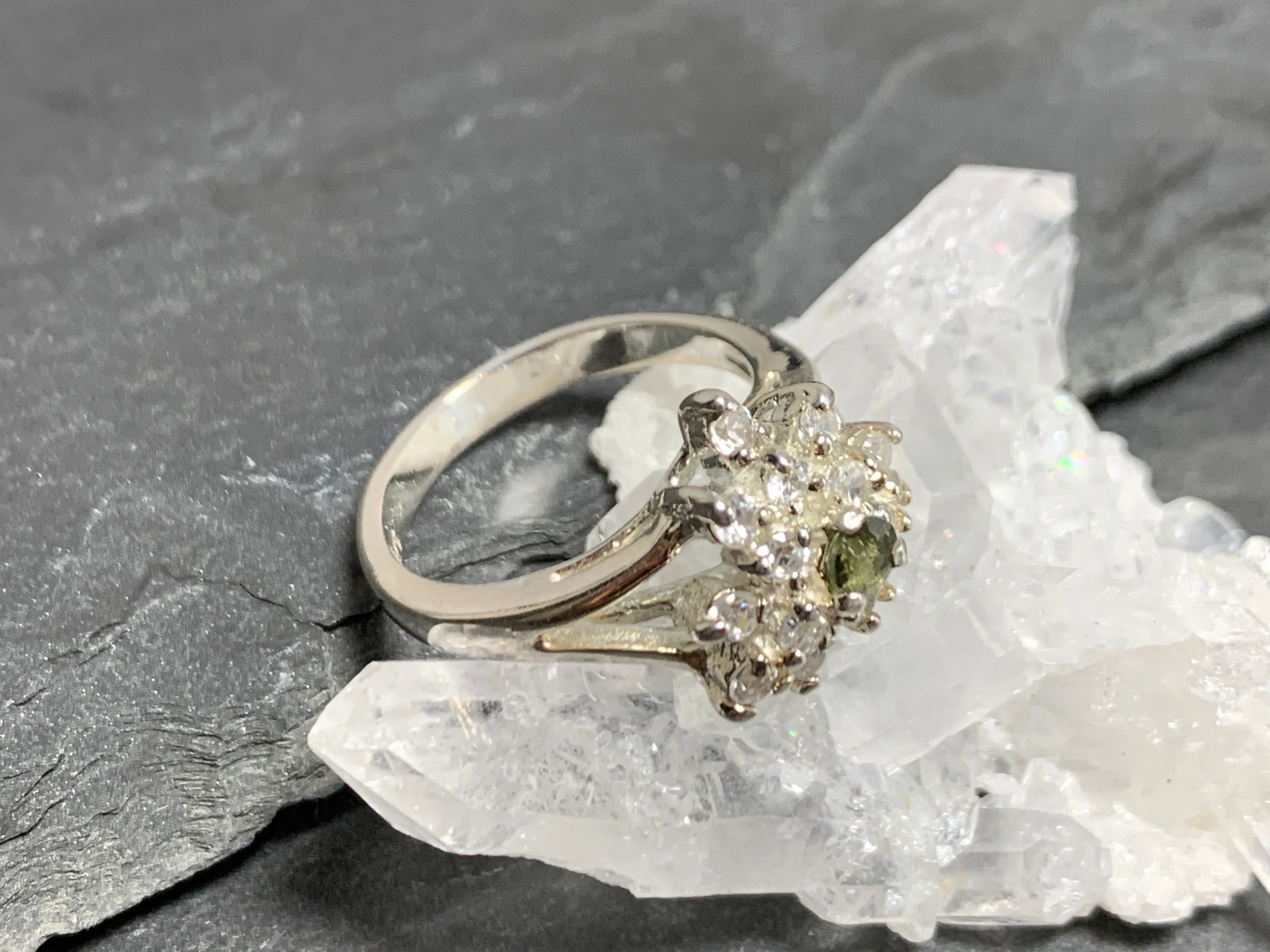 Ring with Moldavite