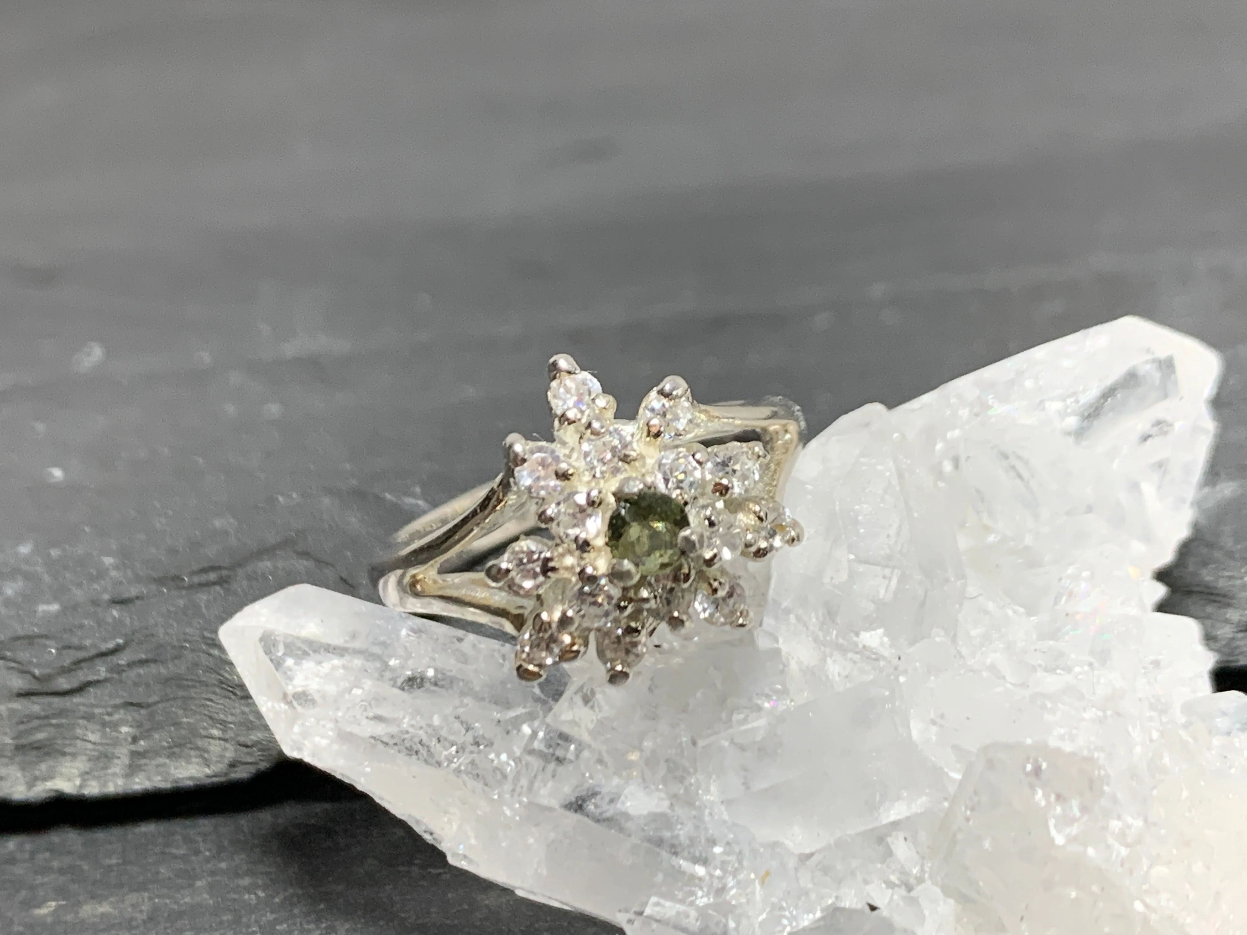 Ring with Moldavite