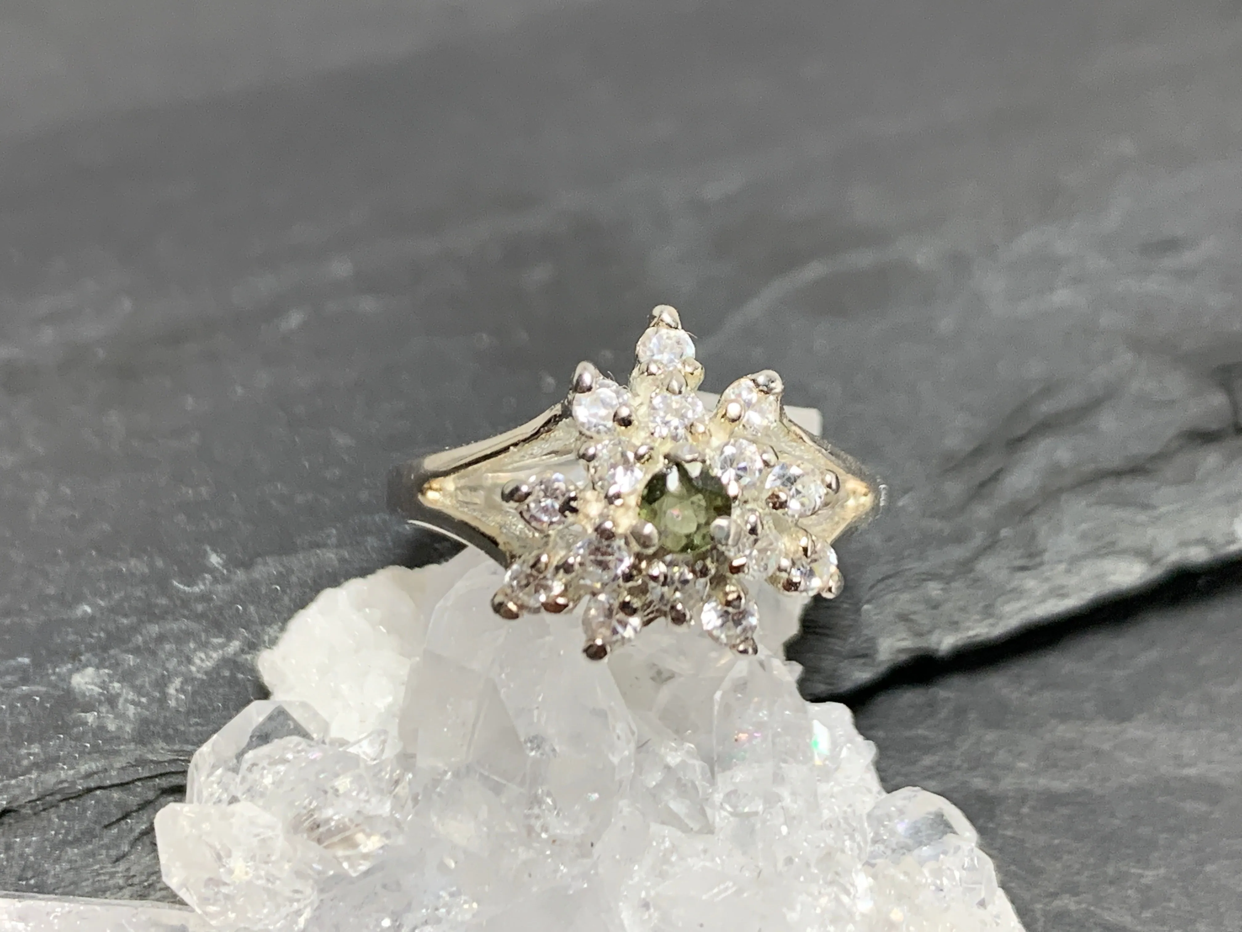 Ring with Moldavite