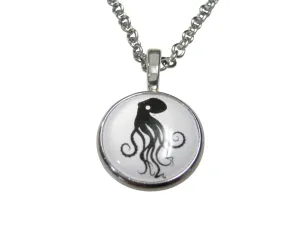 Round Wild Octopus Pendant Necklace