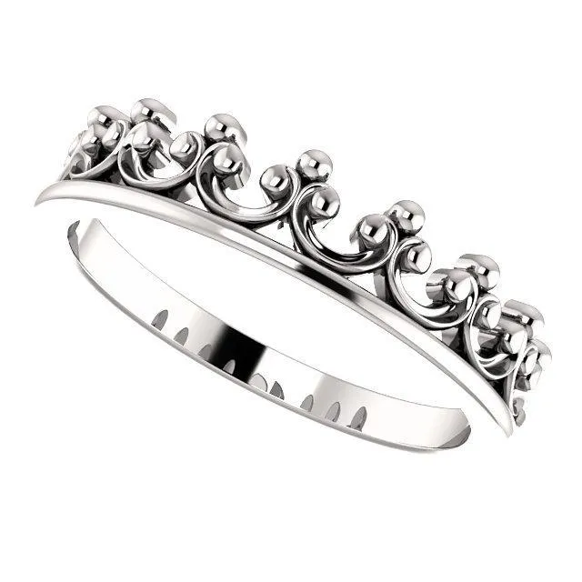 Royal Princess Crown Stackable Band