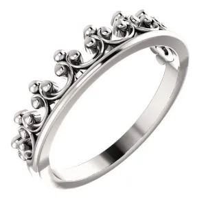 Royal Princess Crown Stackable Band