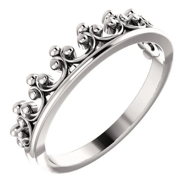 Royal Princess Crown Stackable Band