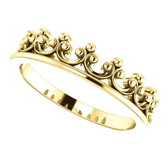 Royal Princess Crown Stackable Band