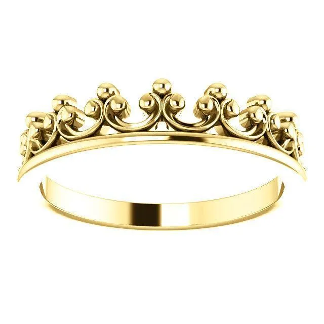 Royal Princess Crown Stackable Band