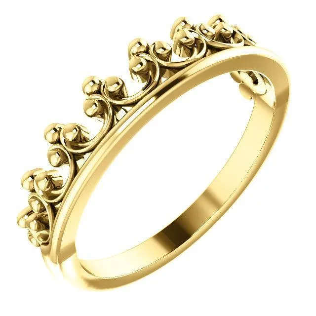 Royal Princess Crown Stackable Band
