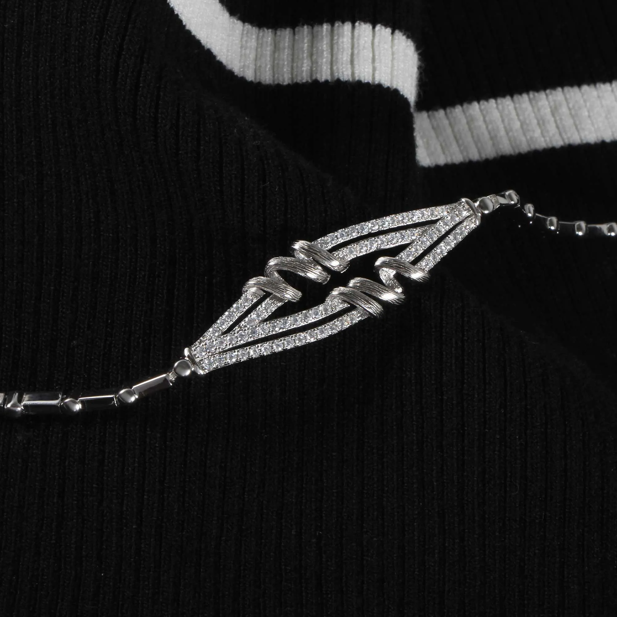 Royal Silver Twisted Tennis Bracelet