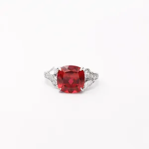 Ruby ring red corundum pigeon blood red ring