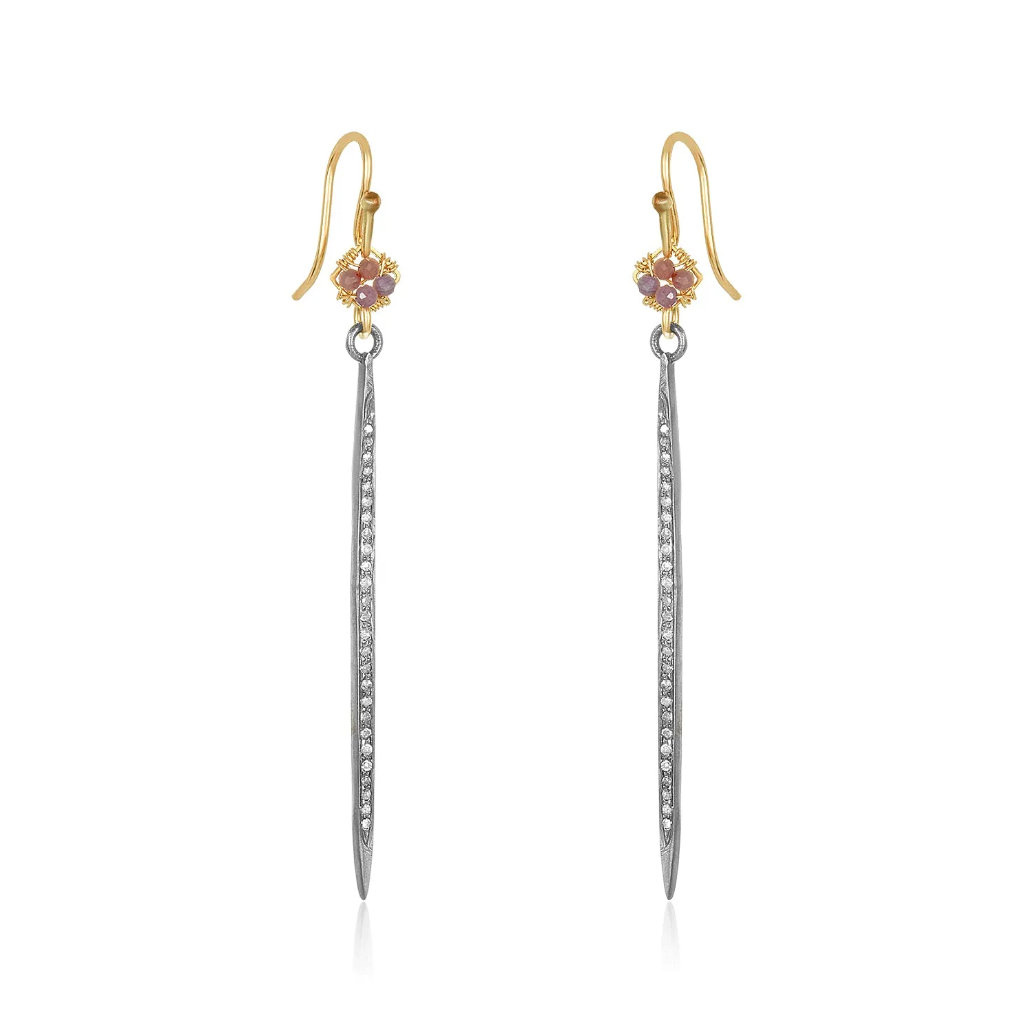 Ruby Spike Earrings