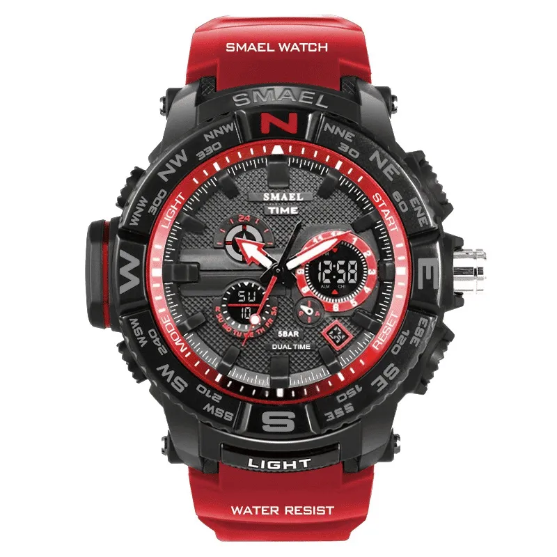 Rugged Watches for Men with Dual Digital and Analogue Display