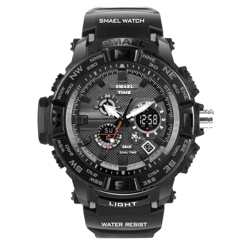 Rugged Watches for Men with Dual Digital and Analogue Display