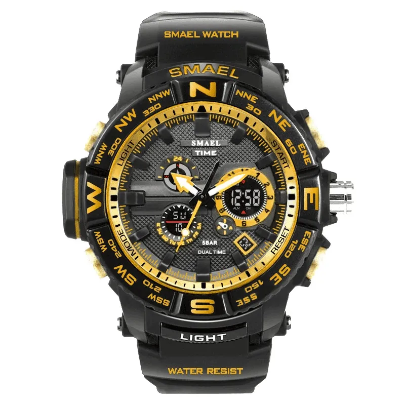 Rugged Watches for Men with Dual Digital and Analogue Display
