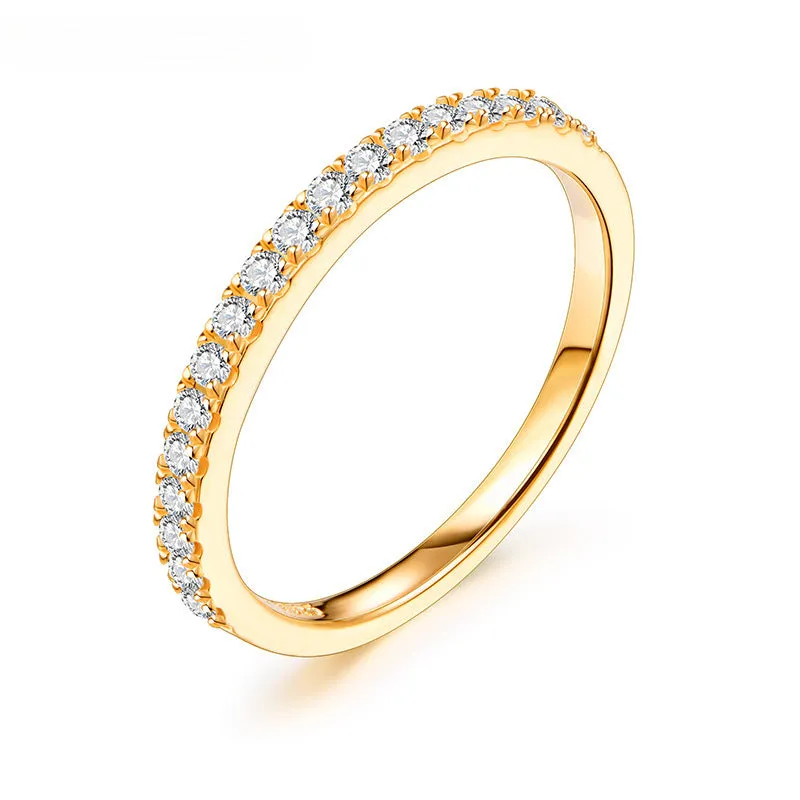 S925 Silver Jewelry Sterling Silver Ring Moissanite Ring Jewelry Fashion Simple Senior