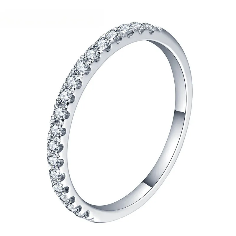 S925 Silver Jewelry Sterling Silver Ring Moissanite Ring Jewelry Fashion Simple Senior