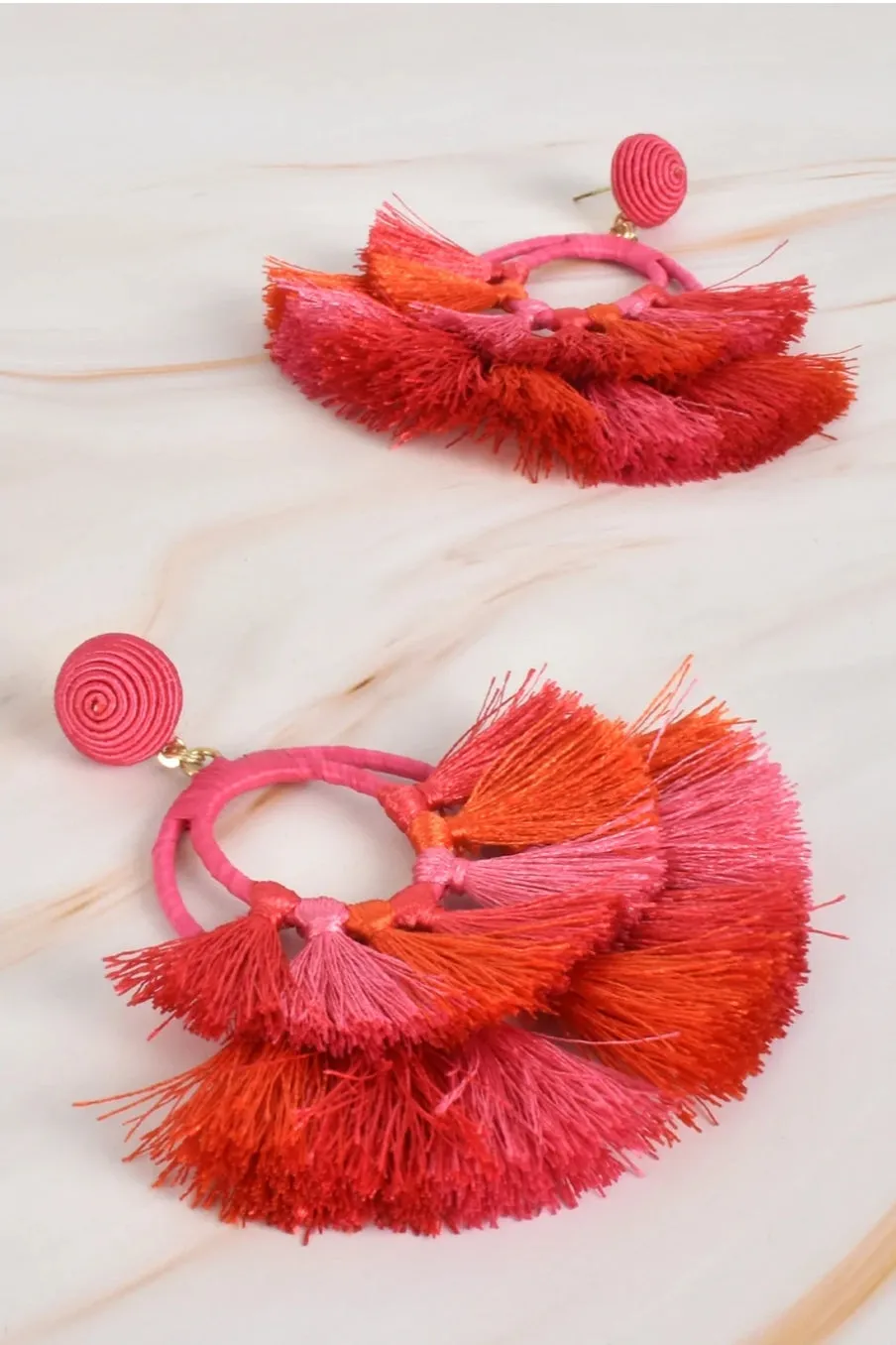 Saige Layered Tassel Earrings