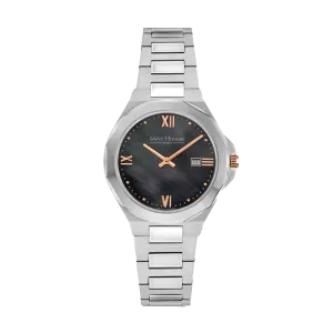 Saint Honore Matignon Women's Black MOP Dial Silver Watch