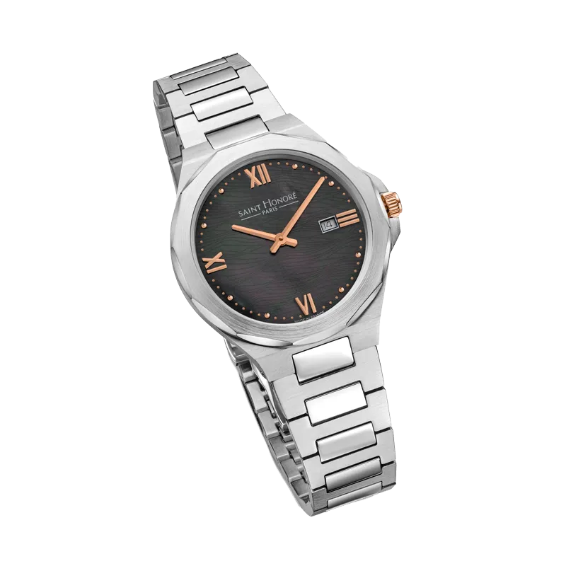 Saint Honore Matignon Women's Black MOP Dial Silver Watch